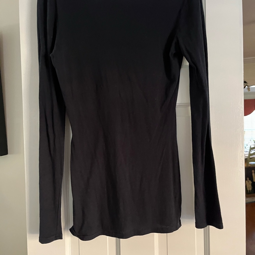 James Perse 100% cotton black long sleeve slub Tee-fabulous fit!  ❤️ - Picture 8 of 8